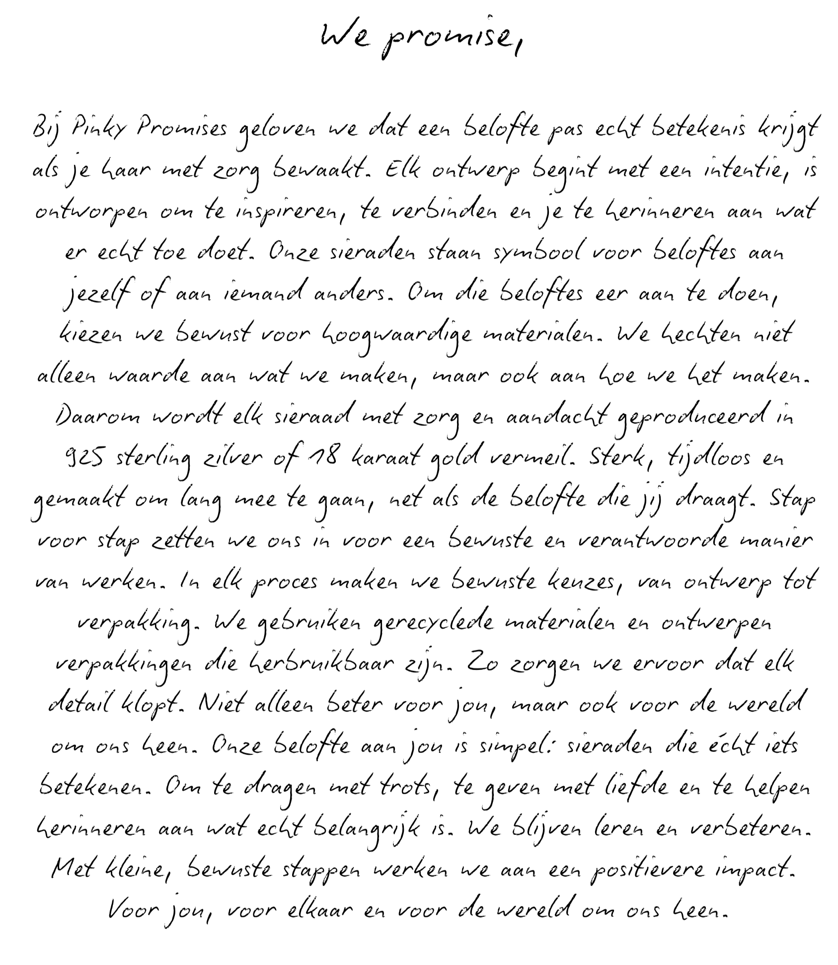 our promise