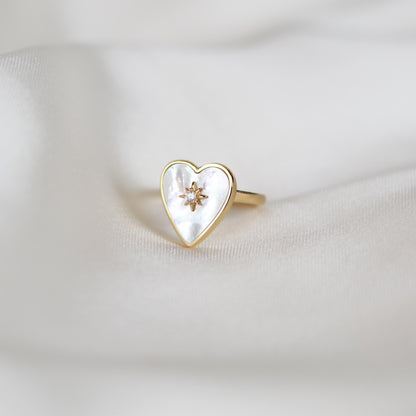 heart of pearl ring